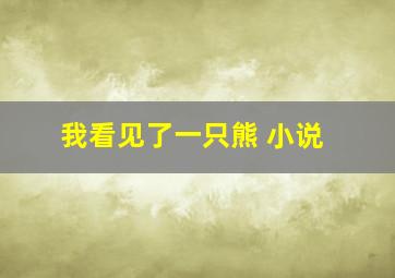 我看见了一只熊 小说